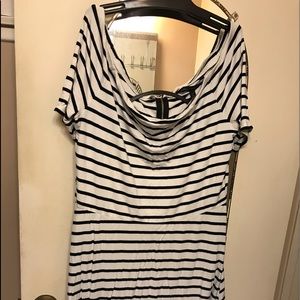 Off shoulder stripe dress
